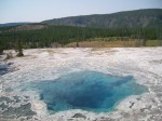 Baby-blue geyser at Yellowstone