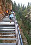The 300 stairs leading towards the waterfall